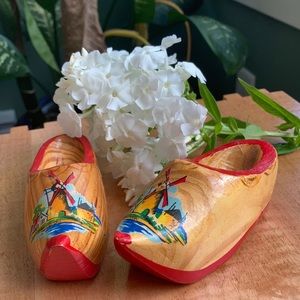 Pair of Vintage Mini Dutch Clogs Handmade clog